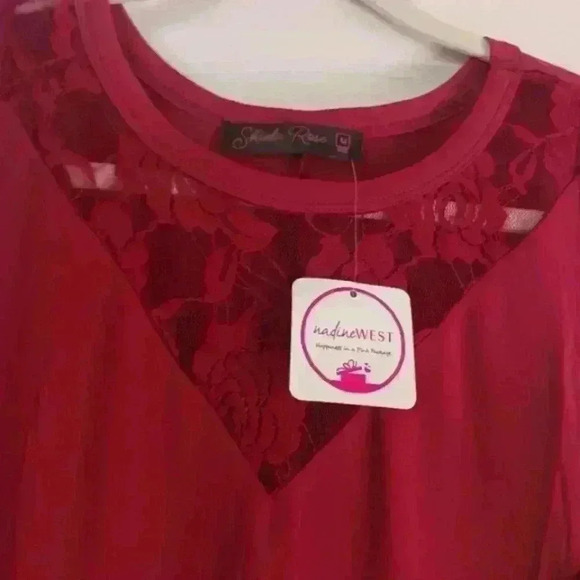 NWT Burgundy tank flowy midi dress. MADEWEST. - Picture 2 of 7